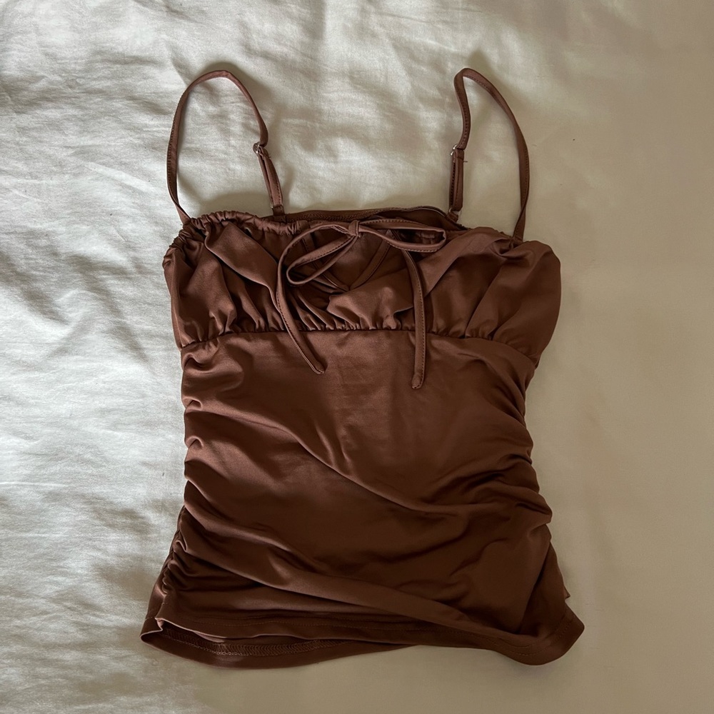 Tan cami shirt